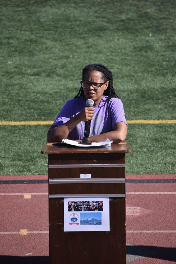 Porsha Howard from the Omaha Womens Center Advance spoke to the assembled cadets about all of the issue of Domestic and dating violence.