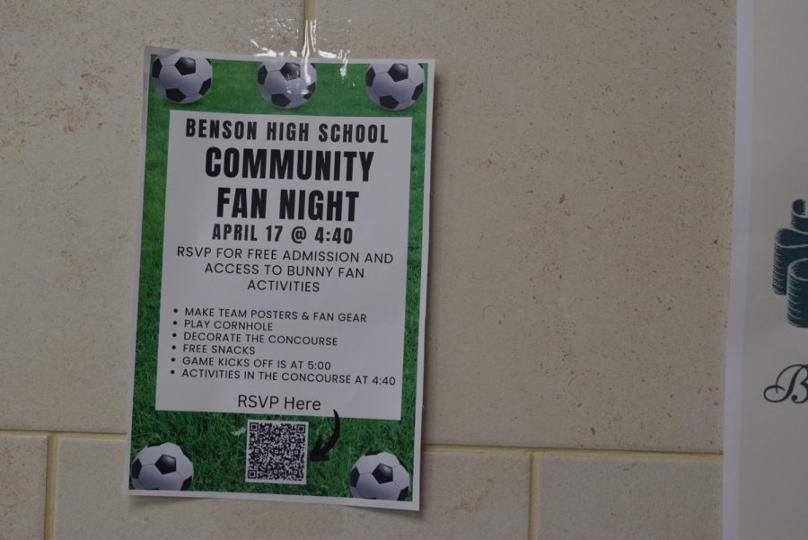This shows school spirit by making a fan night to support Benson sports. 
