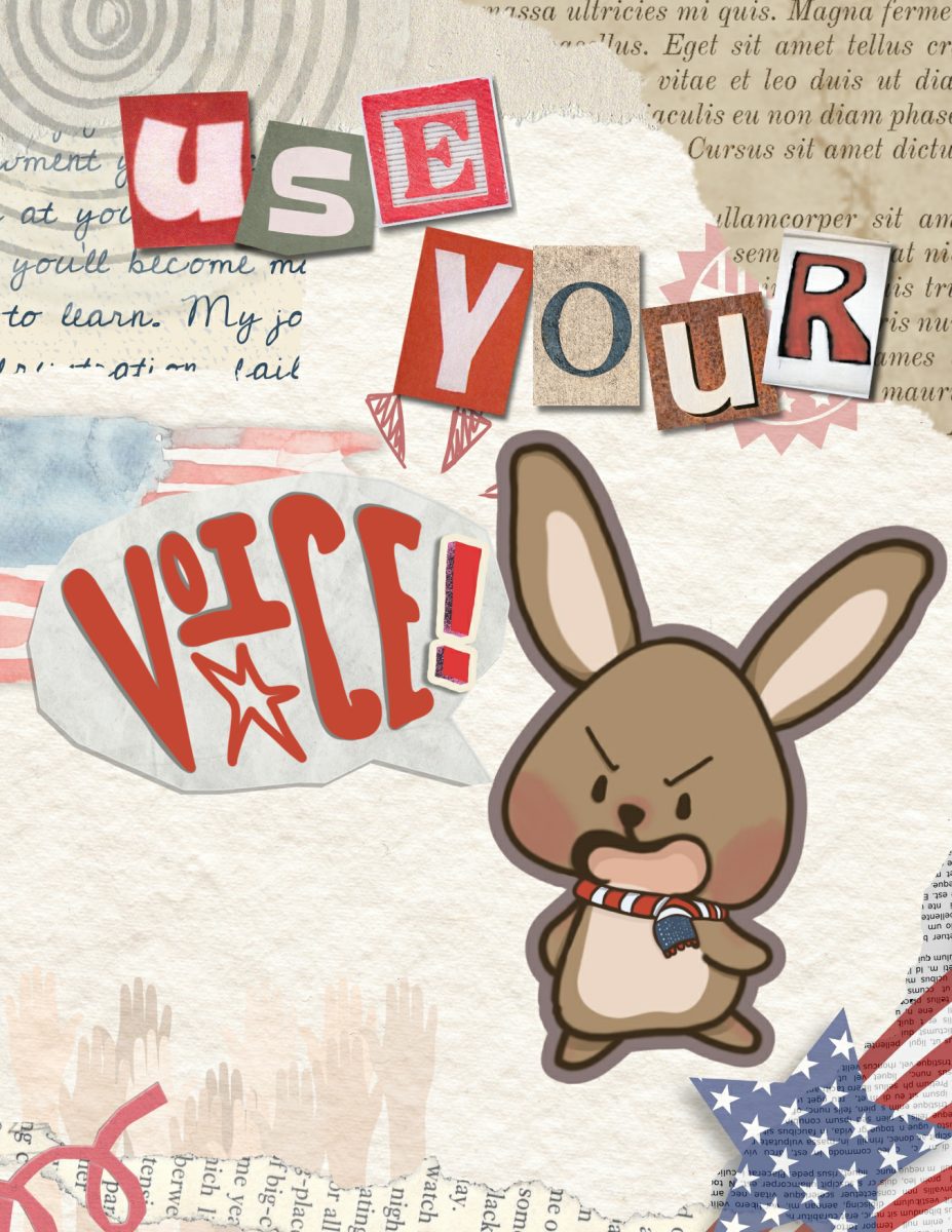 An artistic illustration encouraging Bunnies to use their voices.